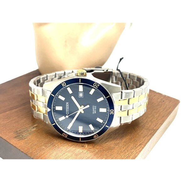 Citizen Men's Watch BI5054-53L Quartz Blue Dial 42mm Two Tone Stainless Steel - Picture 8 of 14